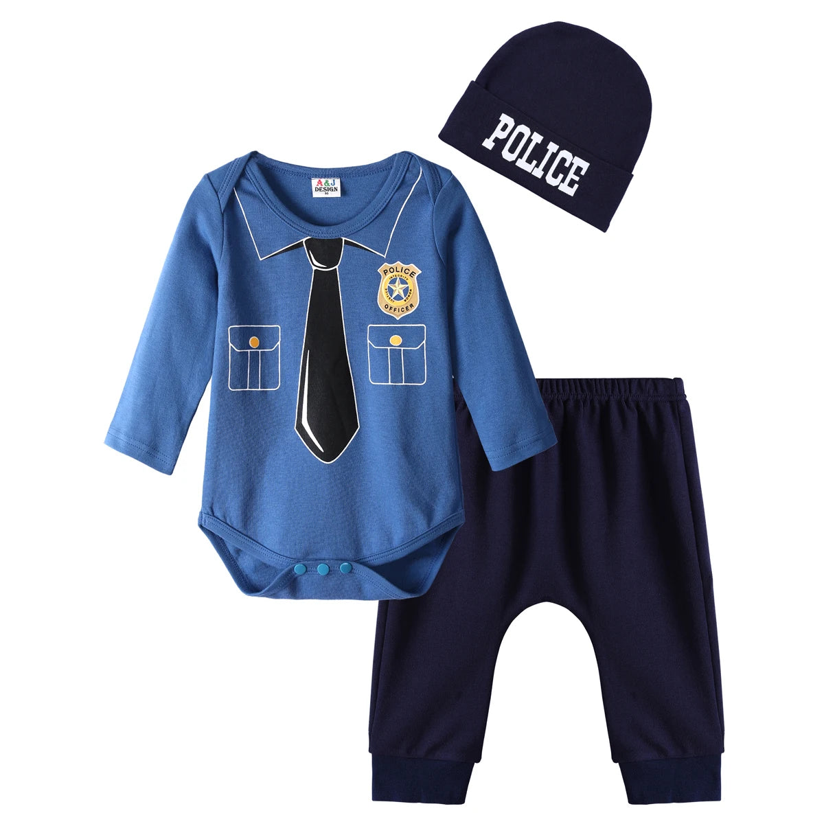 Halloween Outfit Baby Bodysuit Pants Hat 3PCS-482