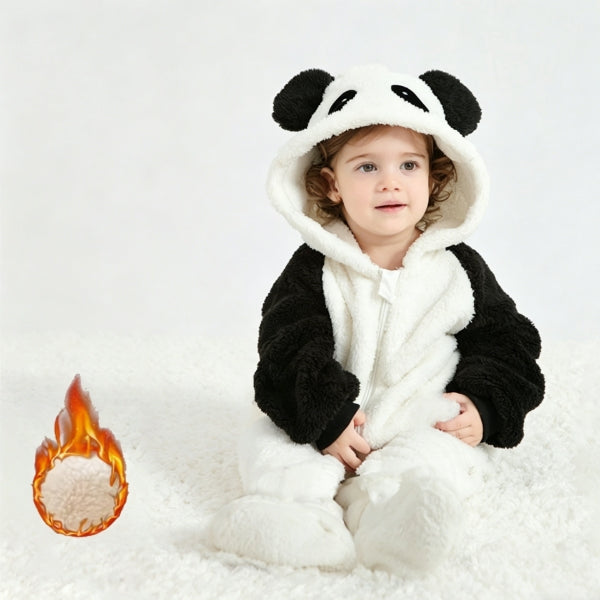 Baby Toddler Fluffy Animal Jumpsuit | Winter Coat & Halloween Costume-211