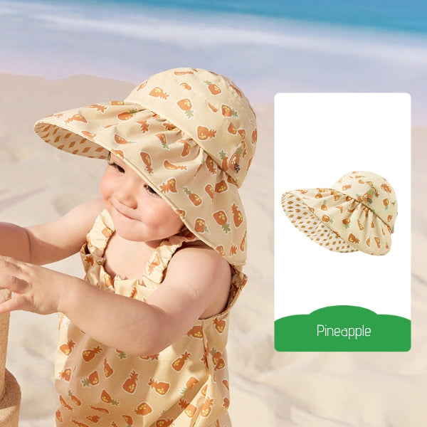 Baby Sun Hat with Open Top for UV Protection | Breathable Toddler Beach Cap-54