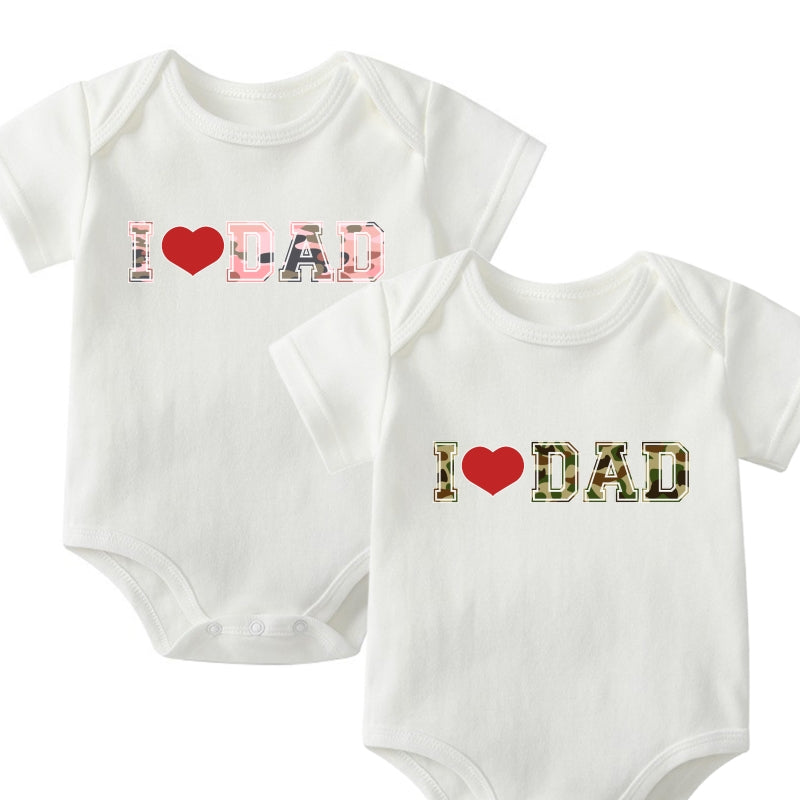 "I ❤️ DAD" Baby Onesie | Dad & Baby Matching Set | 0-24M