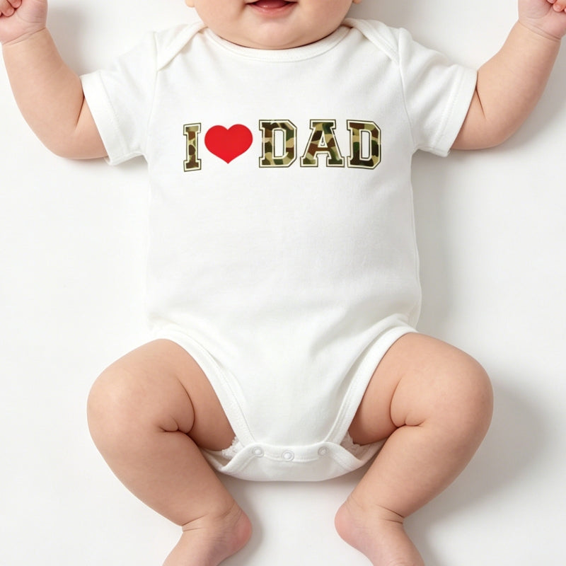 "I ❤️ DAD" Baby Onesie | Dad & Baby Matching Set | 0-24M