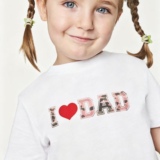 "I ❤️ DAD" Kids T-Shirt | Dad & Kids Matching Set | Ages 3.5-9