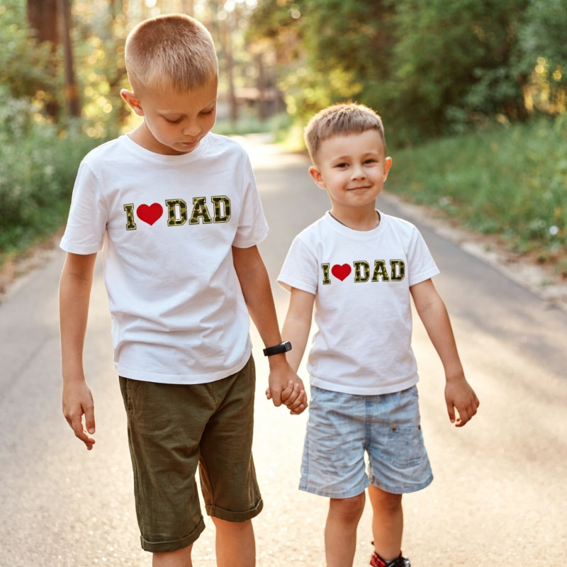 "I ❤️ DAD" Kids T-Shirt | Dad & Kids Matching Set | Ages 3.5-9