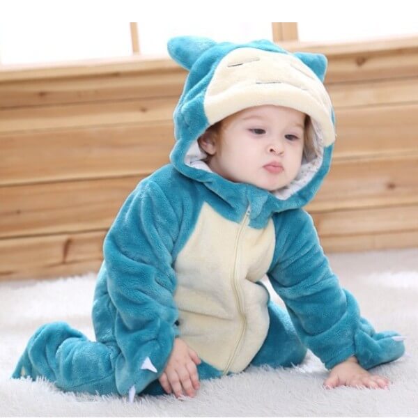 Child Snorlax Costume Cosplay Baby Jumpsuit Winter Soft Outfit – Baby Sleep  Better
