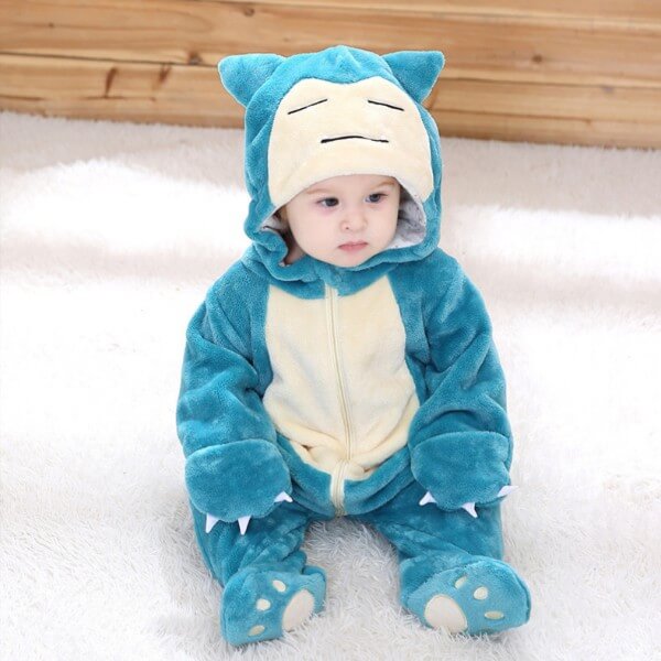 babysleepbetter.com Snorlax Costume Romper Cosplay Infant Onesie Winter Outfit