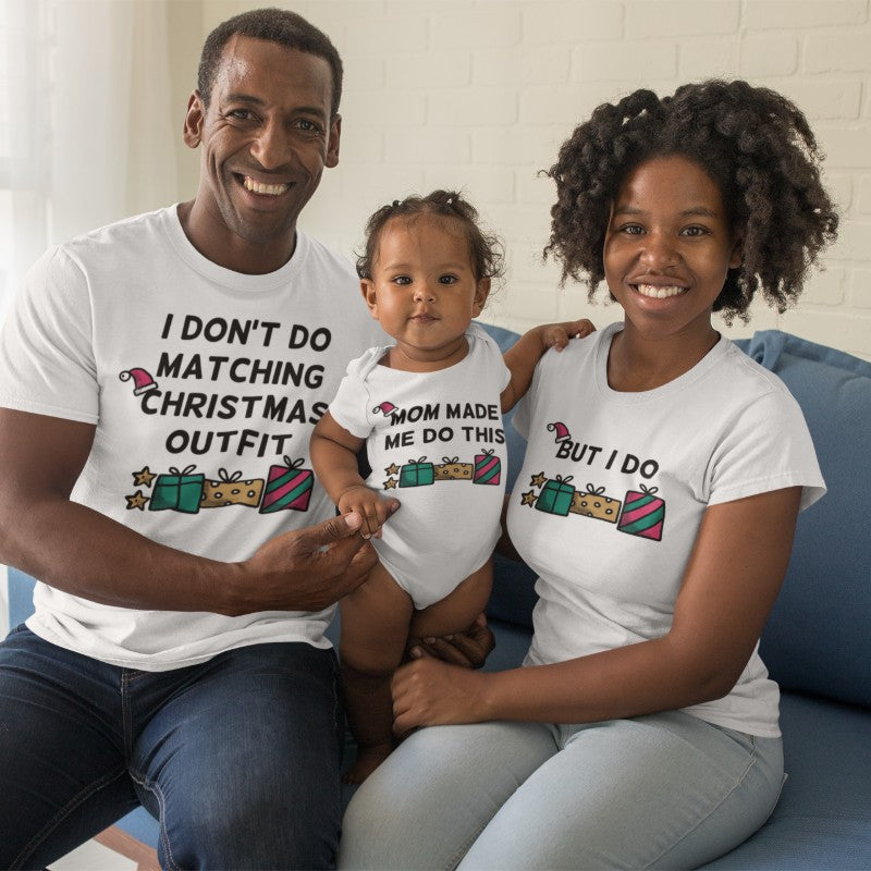 Custom Family Christmas T-shirt Baby Onesie "DO MATCHING" -240