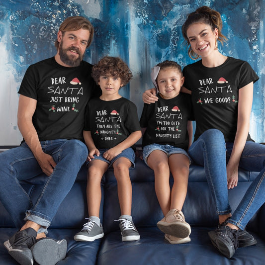 "DEAR SANTA" Christmas T-shirt | Family Matching Holiday Outfit-243