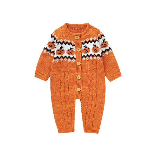 Baby Jumpsuits Knit Pumpkin Sweater-148