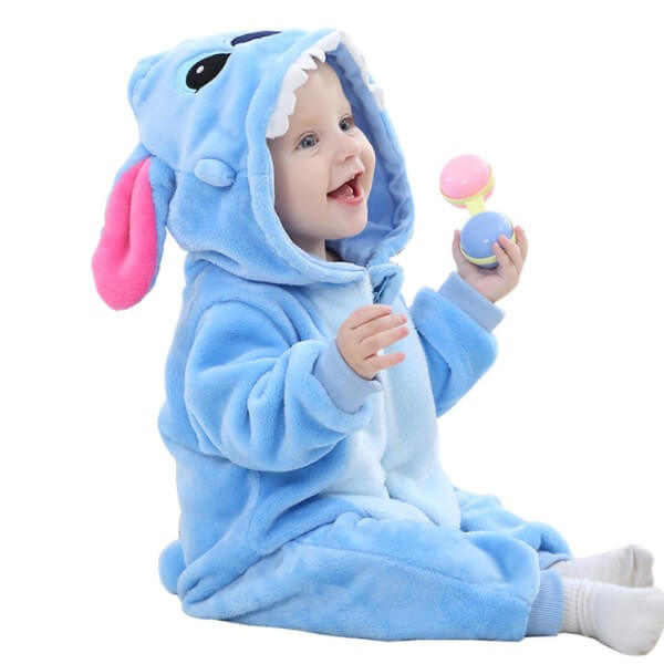 babysleepbetter.com Baby Stitch Costume Romper Cosplay Infant Onesie Winter Outfit