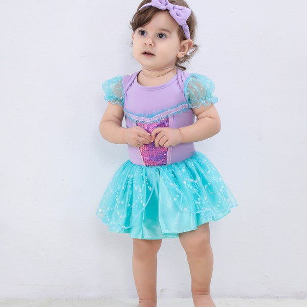 Mermaid Baby Girl Princess Onesie Dress Costume-176
