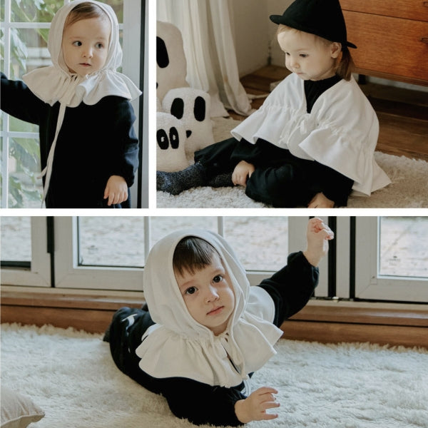 Baby Halloween Costume – Retro Skeleton Onesie with Devil Cape Set-283