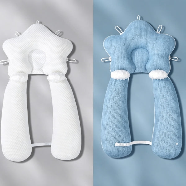 Baby Head Shaping Pillow Set | Starfish Flat Head Pillow + Bolster Body Pillow