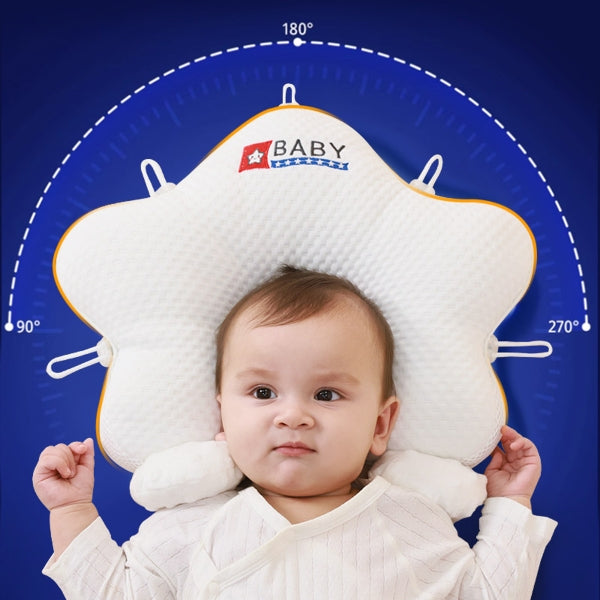 Baby Head Shaping Pillow Set | Starfish Flat Head Pillow + Bolster Body Pillow