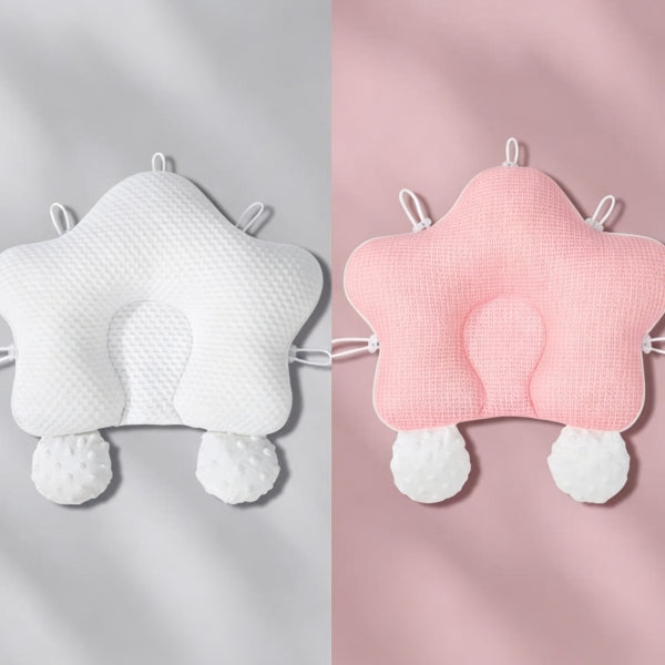 Baby Head Shaping Pillow Set | Starfish Flat Head Pillow + Bolster Body Pillow