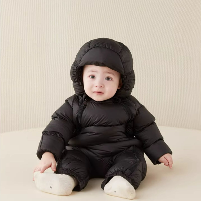 Newborn Baby Hoodie Down Puffy Jumpsuit Pram Snuggly Snow Suit-96