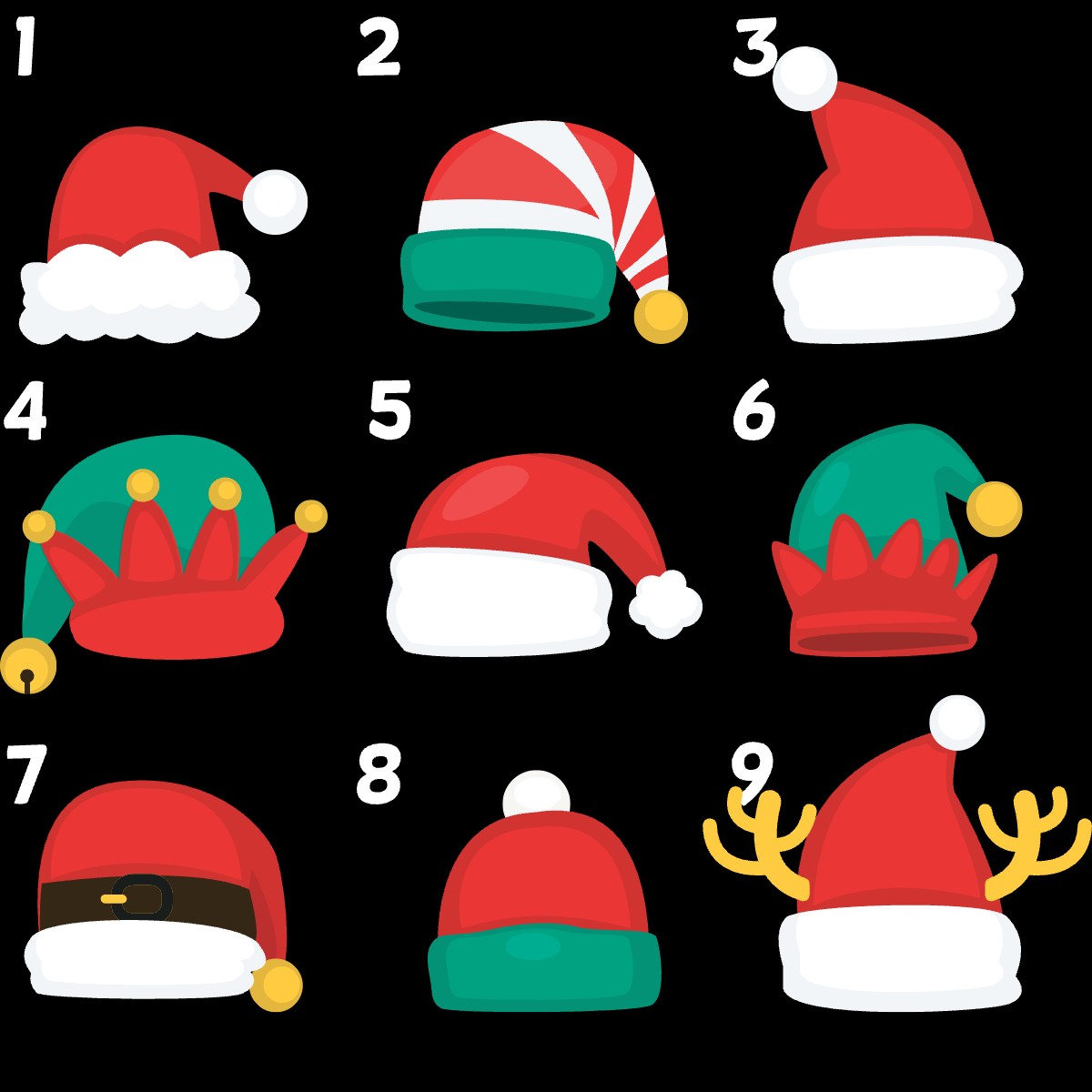 Custom Name Baby Onesie Kids T-shirt Christmas Santa Hat -252