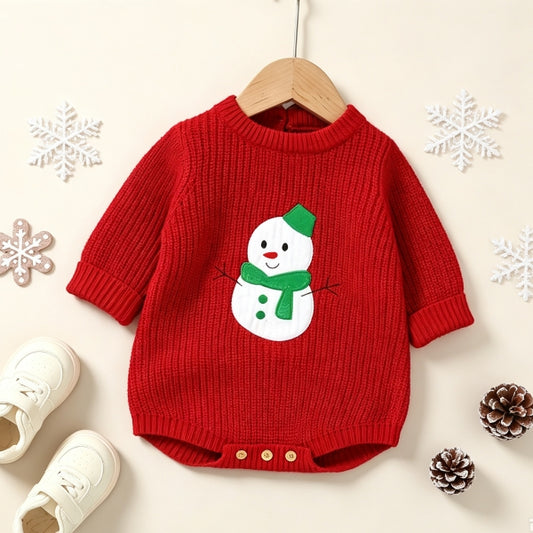 Baby Christmas Knit Onesie-265