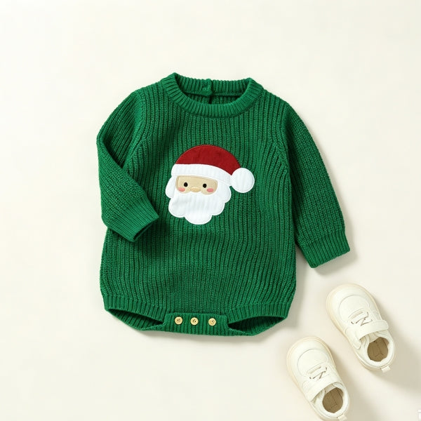 Baby Christmas Knit Onesie-265