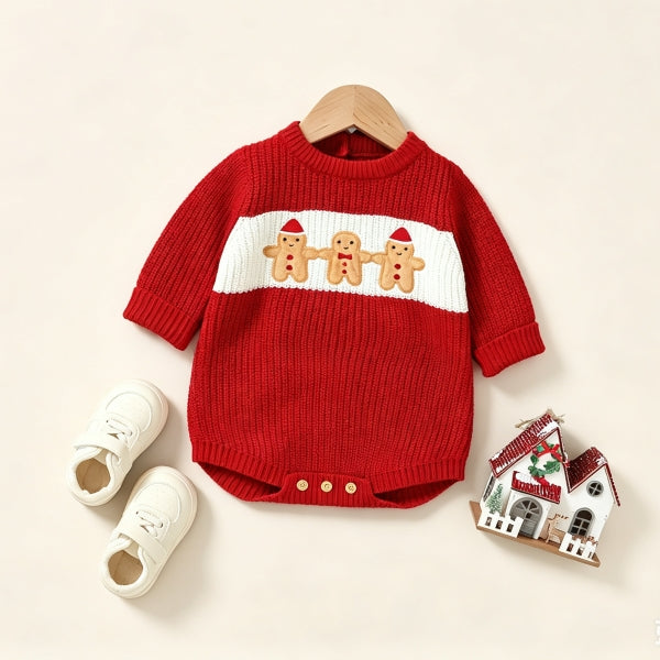 Baby Christmas Knit Onesie-265