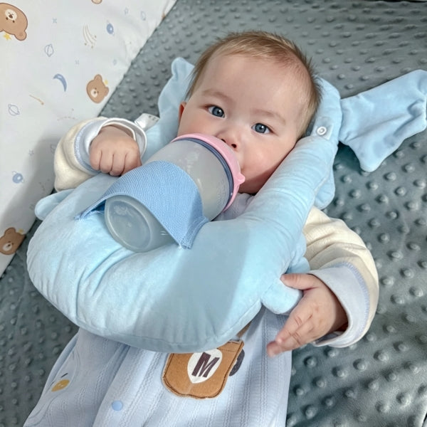 2-in-1 Baby Head Pillow & Bottle-Feeding Pillow Set