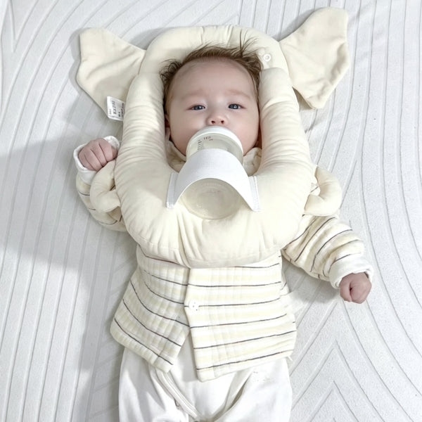 2-in-1 Baby Head Pillow & Bottle-Feeding Pillow Set