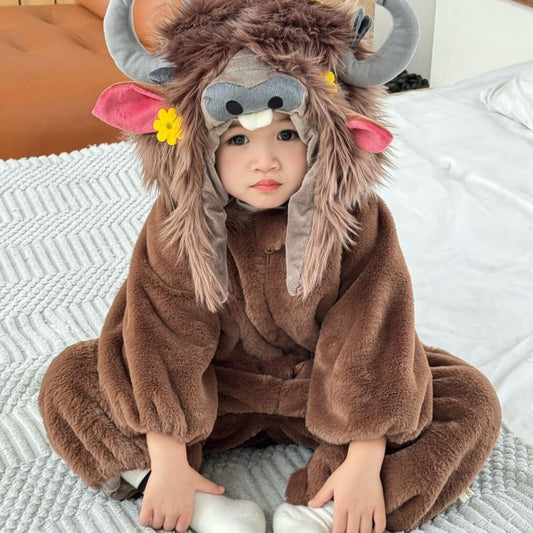 Cattle Flannel Onesie Baby Girl Costume-286