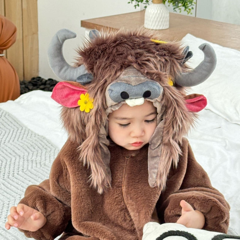 Cattle Flannel Onesie Baby Girl Costume-286