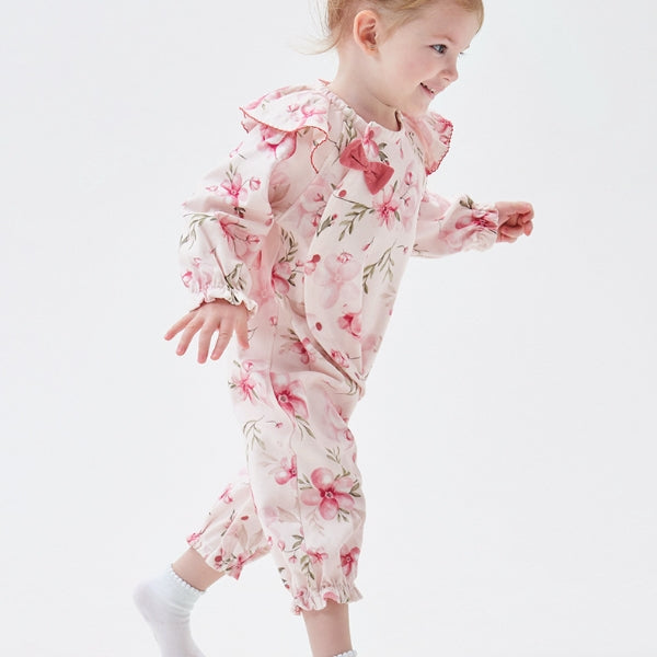 Vintage Regal Frilled Collar Baby Girl Sleep Onesie-143