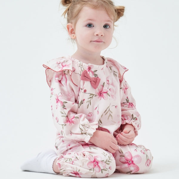 Vintage Regal Frilled Collar Baby Girl Sleep Onesie-143