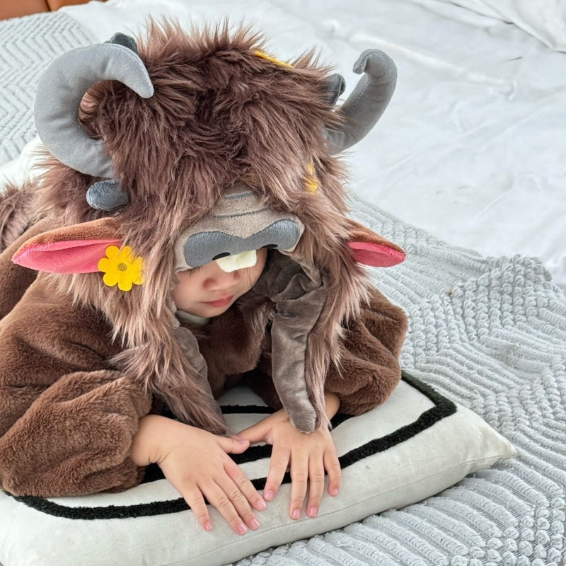 Cattle Flannel Onesie Baby Girl Costume-286
