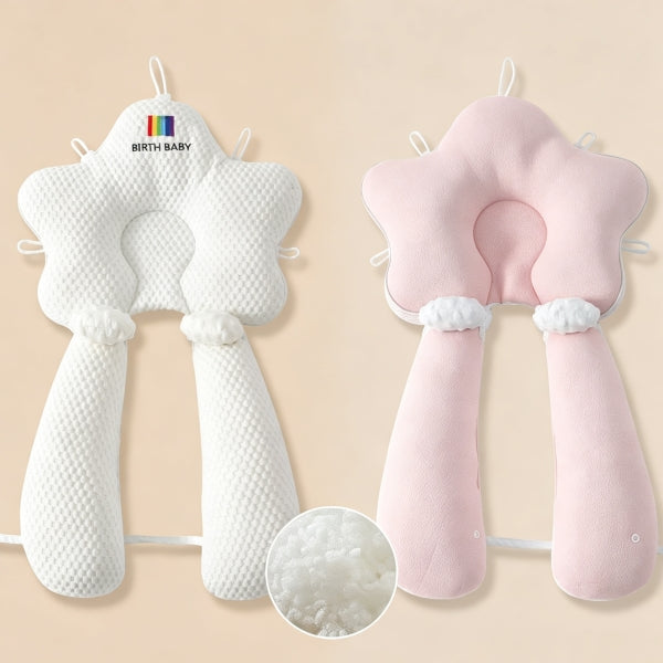 Baby Head Shaping Pillow Set | Starfish Flat Head Pillow + Bolster Body Pillow