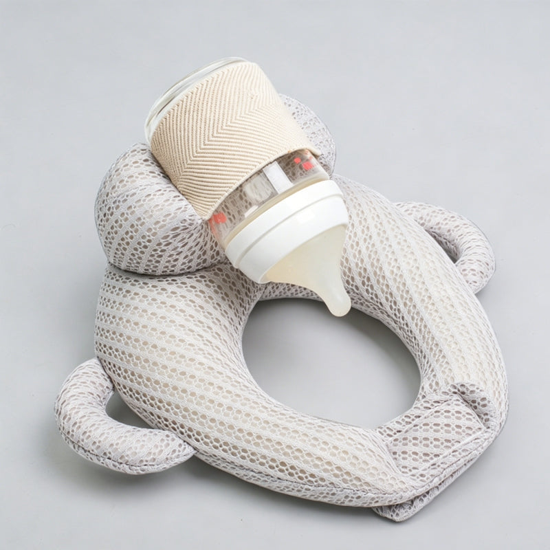 Twins Bottle Feeding Support Cushion | Summer Mesh Bottle Prop for Infants 3M+