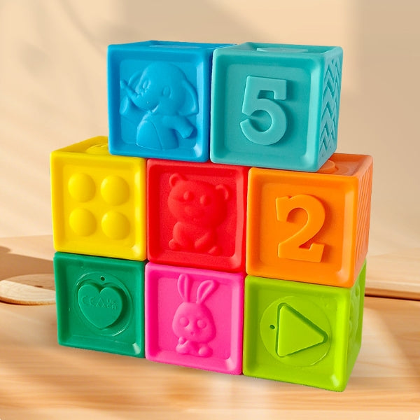 Silicone Blocking Cognitive Baby Toys Set-4