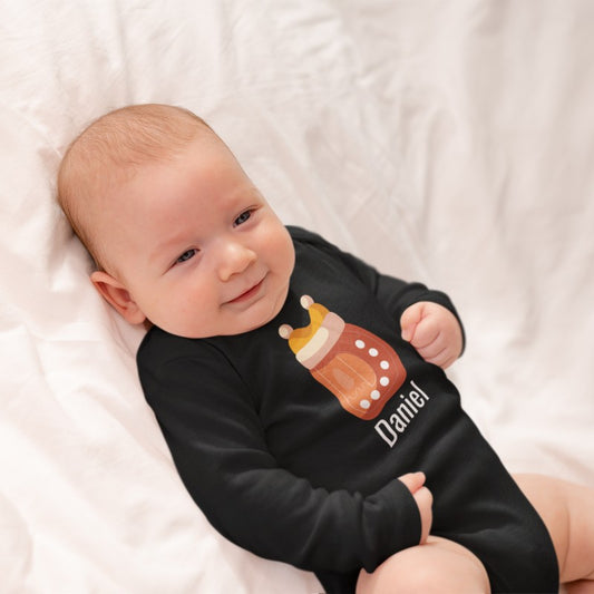 Custom Name Baby Onesie Christmas Alphabet-256