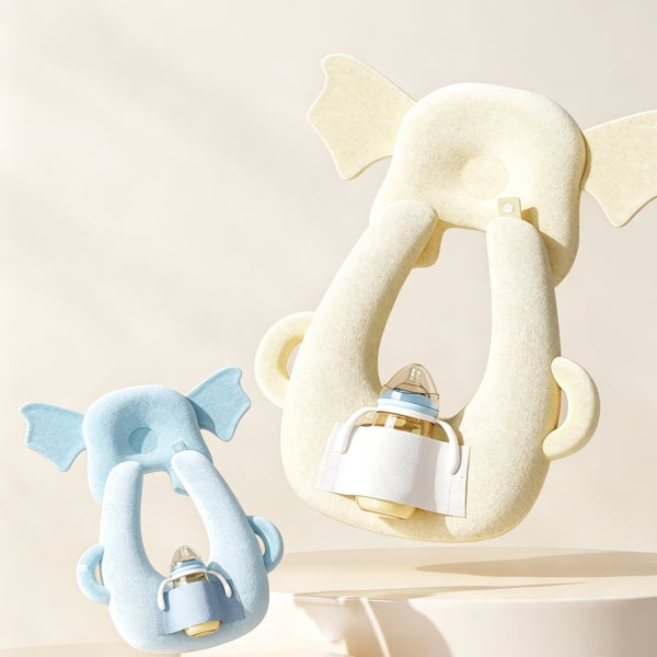 2-in-1 Baby Head Pillow & Bottle-Feeding Pillow Set
