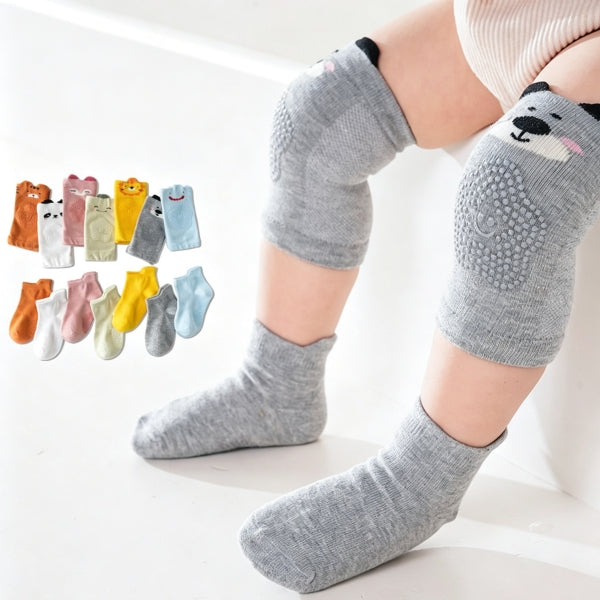 Baby Crawling Knee Pads & Non-Slip Socks Set| 0–3 Years