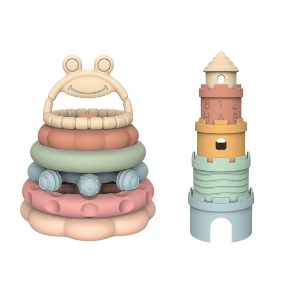 Silicon Stacking Cups Nesting Baby Toys-42