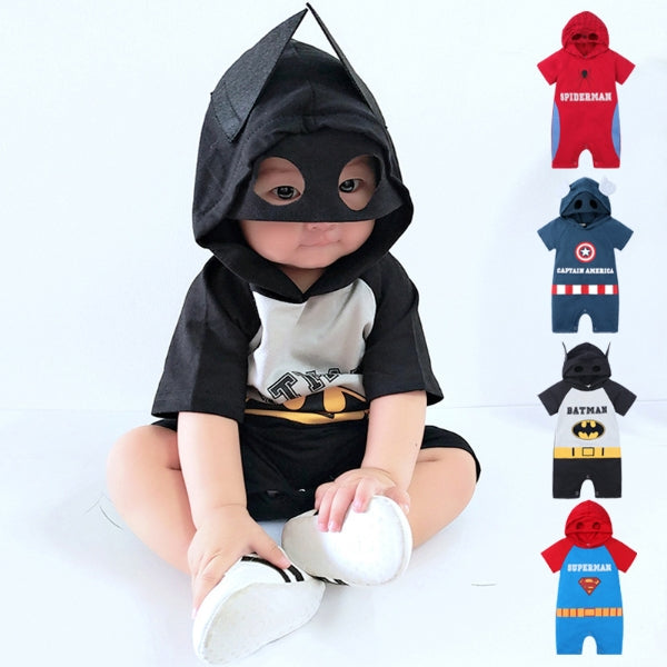 Baby Cartoon Hero Hooded Romper Costume-73