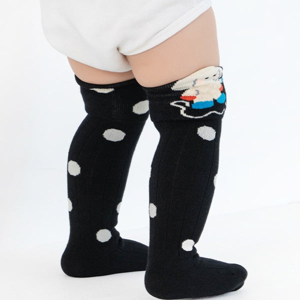 Baby Knee-High Knit Socks with 3D Ears | 3-Pack | 0–3 Years