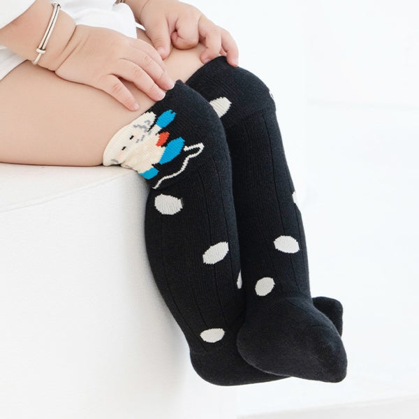 Baby Knee-High Knit Socks with 3D Ears | 3-Pack | 0–3 Years