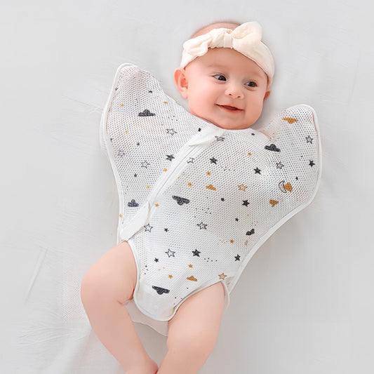 3-Piece Newborn Baby Sleeping Bag Bundle Arms-Up Startle Sack 0.2TOG Ultra-Light Summer Set -29