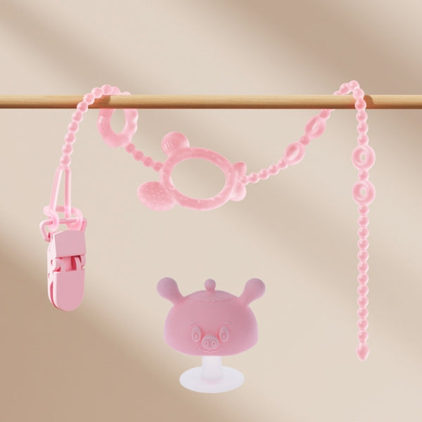 Silicone Pacifier Chain for Baby | Anti-Drop Clip With Teether Set-10