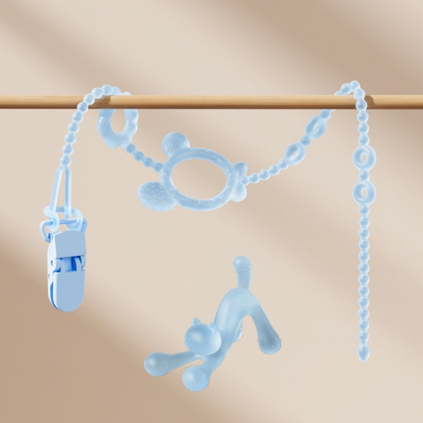 Silicone Pacifier Chain for Baby | Anti-Drop Clip With Teether Set-10