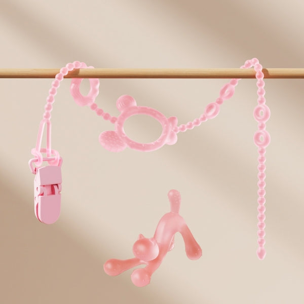 Silicone Pacifier Chain for Baby | Anti-Drop Clip With Teether Set-10
