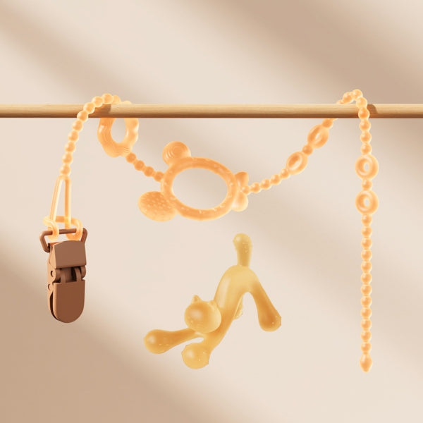 Silicone Pacifier Chain for Baby | Anti-Drop Clip With Teether Set-10