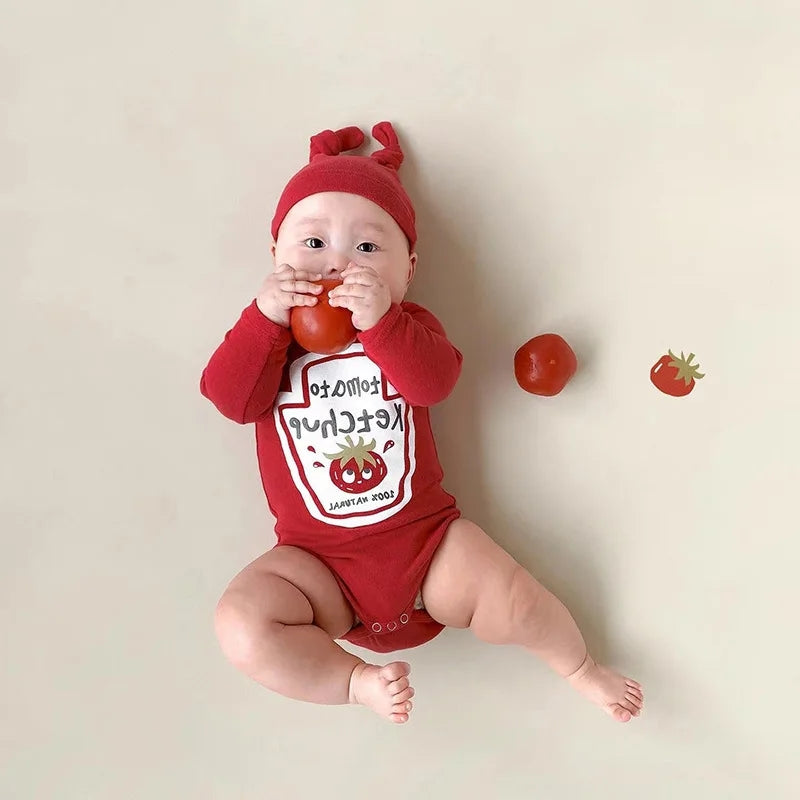 Tomato Ketchup Baby Costume Onesie With Hat-151