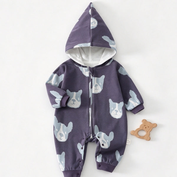 Organic Cotton Hooded One-Piece Sweatshirt-523