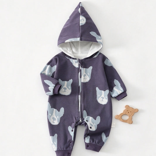 Organic Cotton Hooded One-Piece Sweatshirt-523