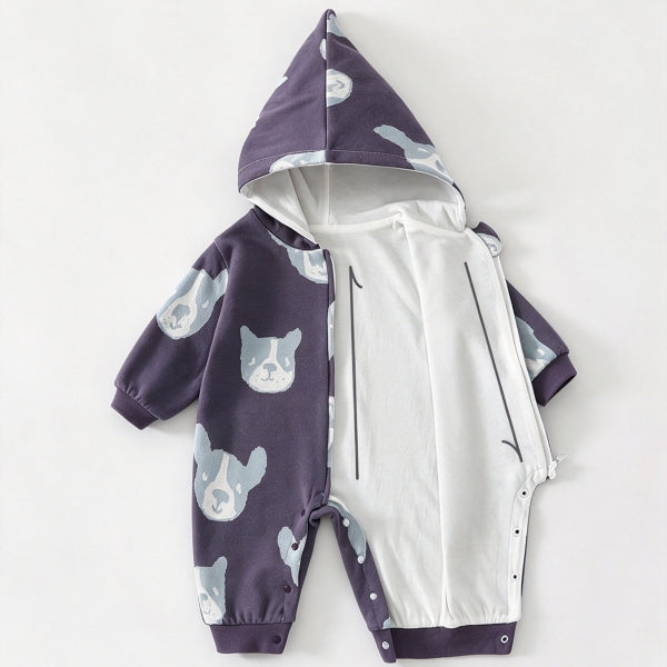 Organic Cotton Hooded One-Piece Sweatshirt-523