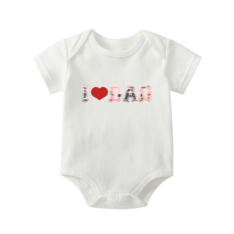 "I ❤️ DAD" Baby Onesie | Dad & Baby Matching Set | 0-24M